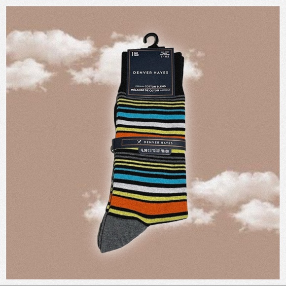 ♥︎ Denver Hayes Novelty Pattern Crew Sock ♥︎ - Picture 2 of 4